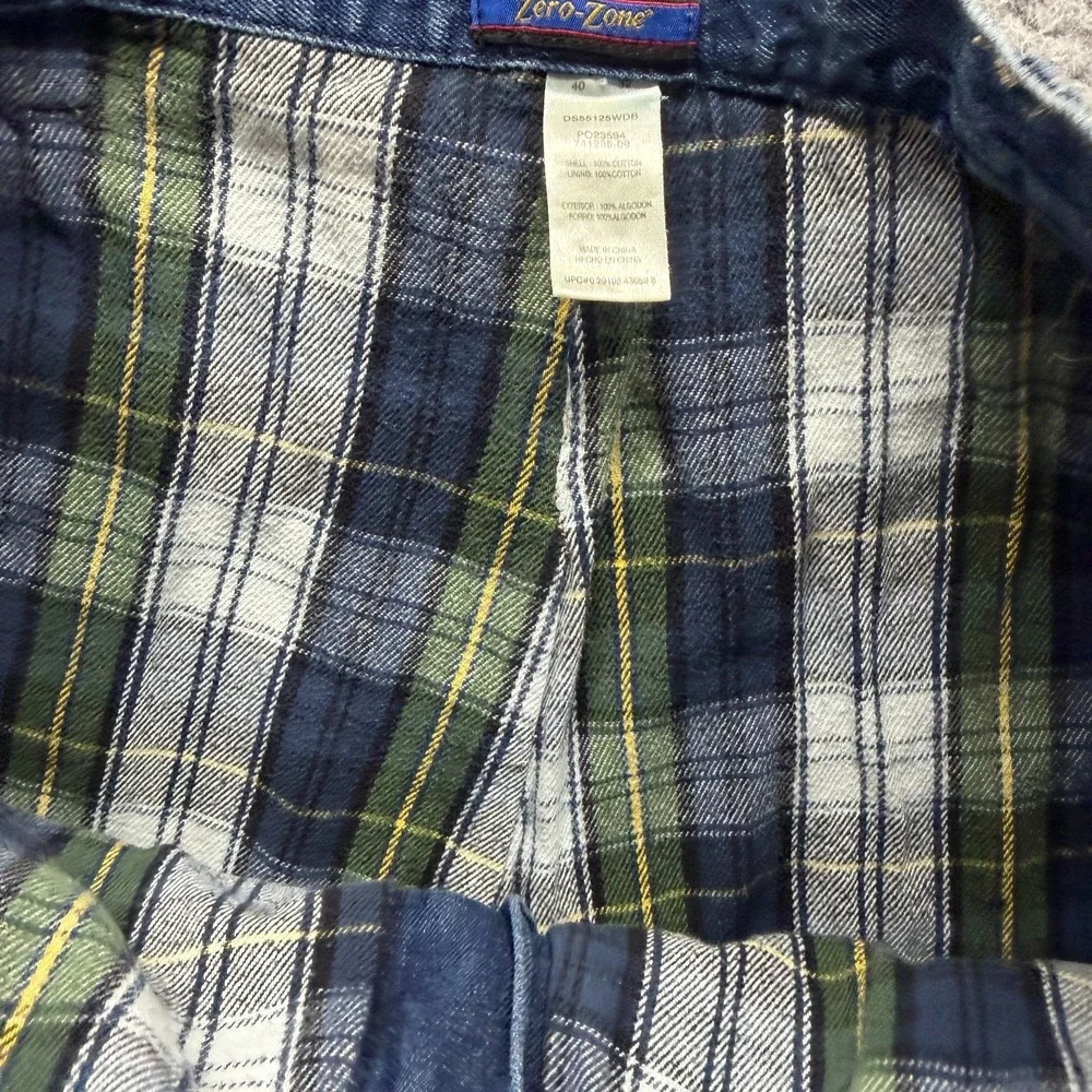 Walls Zero-Zone Jeans Mens 40x32 Blue Denim Straight Leg Flannel Lined Carpenter